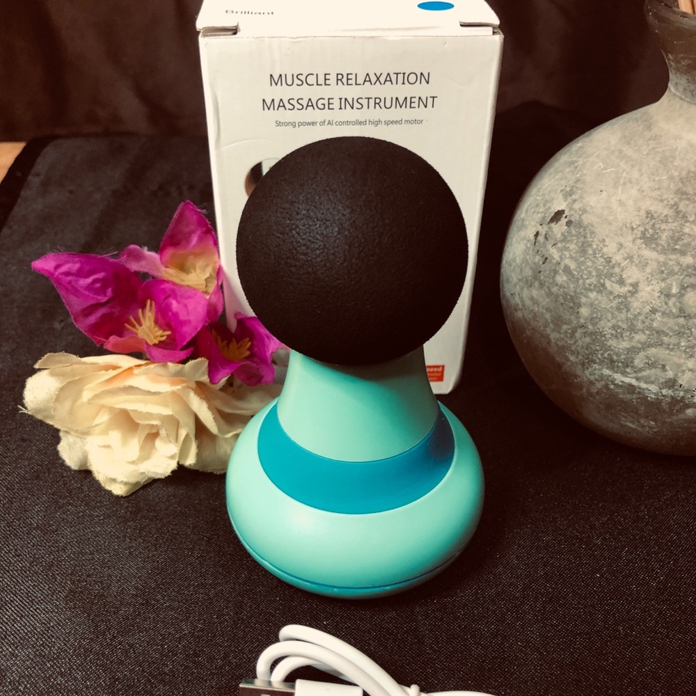 Teal and Black Massage Device